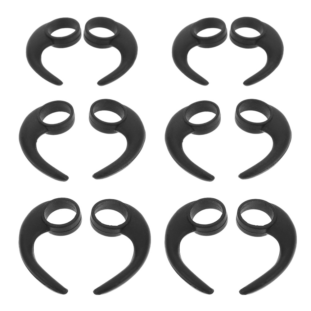 Silicone Ear Tip Replacement - 12Pcs Ear Hooks Silicone Sport Anti-Slip