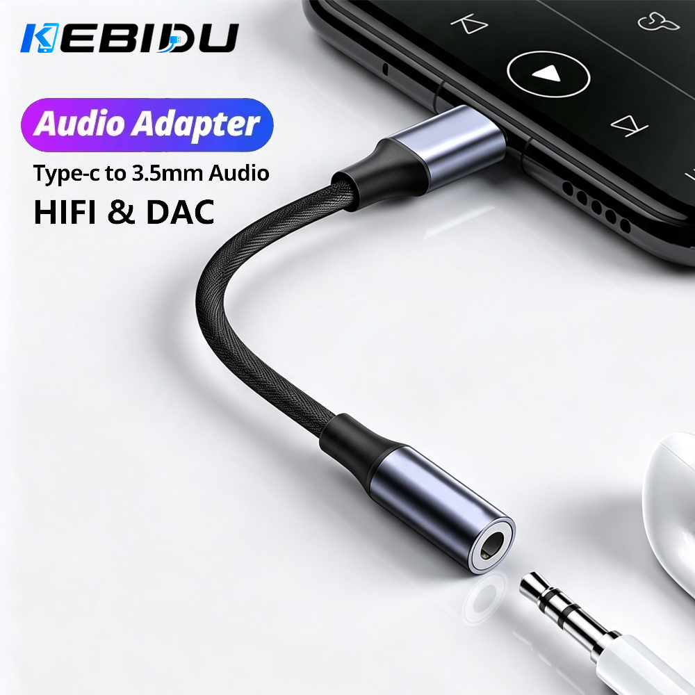 KEBIDU Type C To 3.5mm Audio A - огляд і ціна Audiophile Headphone Wired