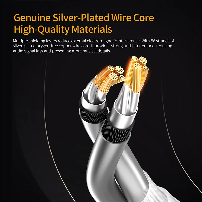 KZ Earphones Cable OFC Silver  - огляд і ціна Usb C Earphone