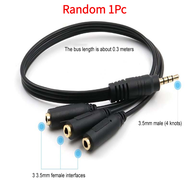 1Pc 3.5mm 3 Way Port Aux Multi - огляд і ціна Earphone Splitter Jack
